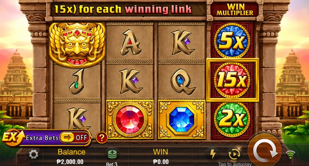 Ancient temple slot game interface Ancient temple slot game interface