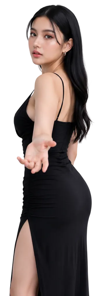 Elegant portrait in black dress Elegant portrait in black dress