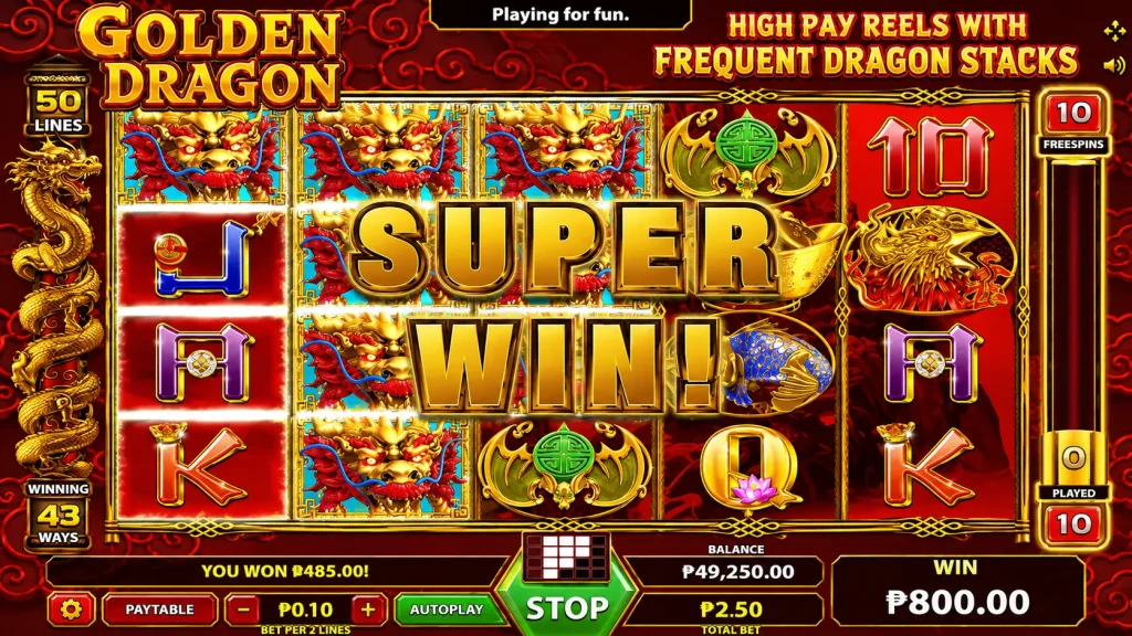 Golden dragon slot machine win screen Golden dragon slot machine win screen