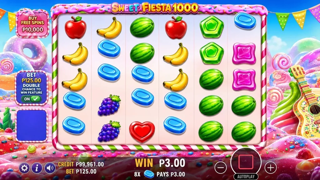Sweet Fiesta slot game interface Sweet Fiesta slot game interface